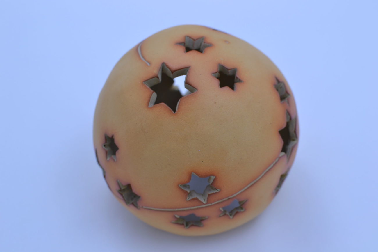Dekorativní koule Hvězdičky 15 cm Přírodní